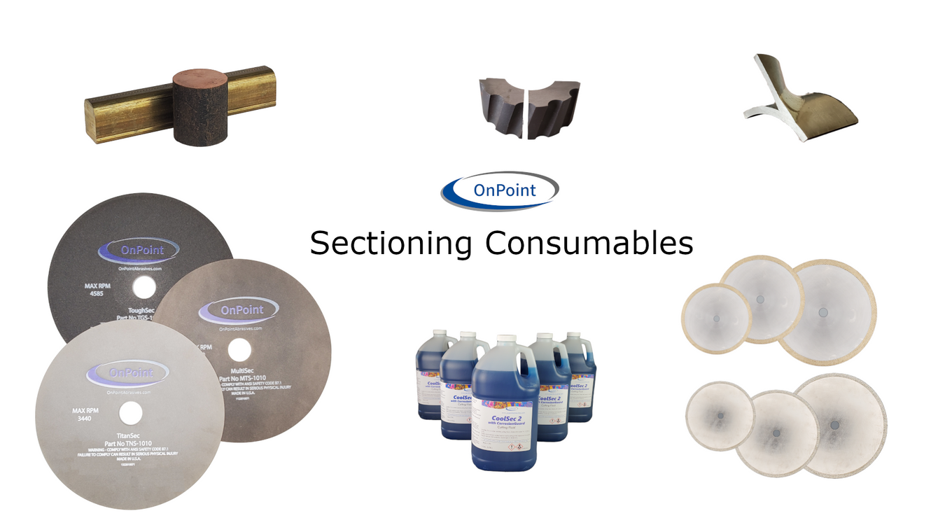 metallographic sectioning consumables for metallurgical sample cutting - OnPoint Abrasives