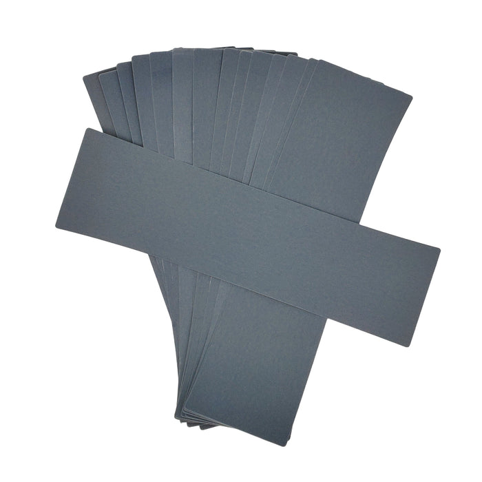 SiC Abrasive Paper Strips, 11x3in, PSA, 100/pkg, 400 Grit