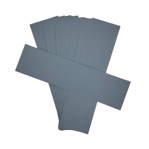 SiC Abrasive Paper Strips, 11x3in, PSA, 100/pkg, 800 Grit