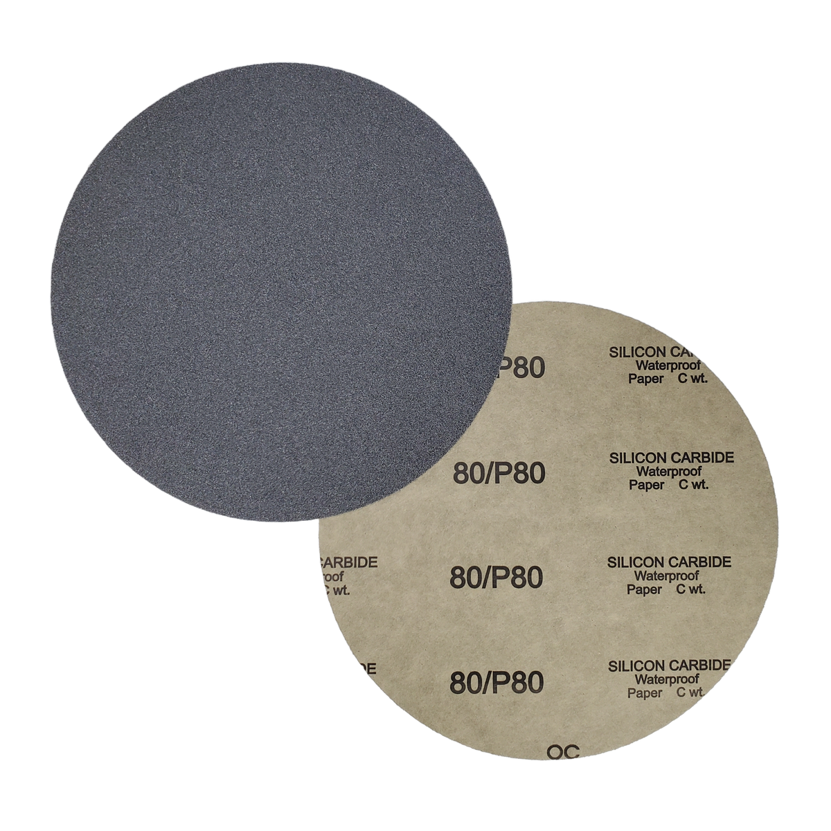 8" Silicon Carbide (SiC) Grinding Paper, 80 grit, Plain Back, 100/Box — OnPoint Abrasives