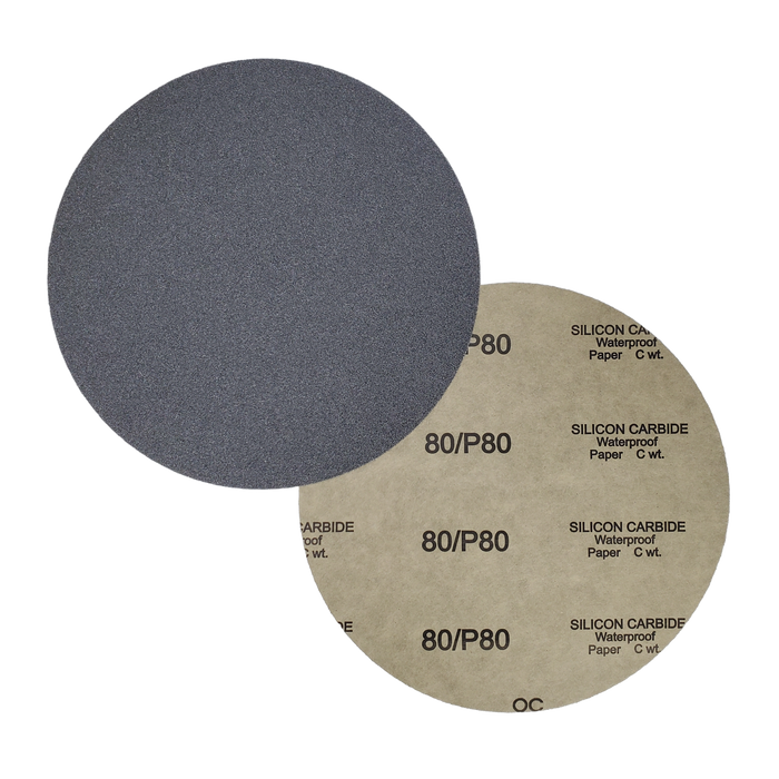 Silicon Carbide Grinding Paper, 8" with adhesive (PSA) Backing